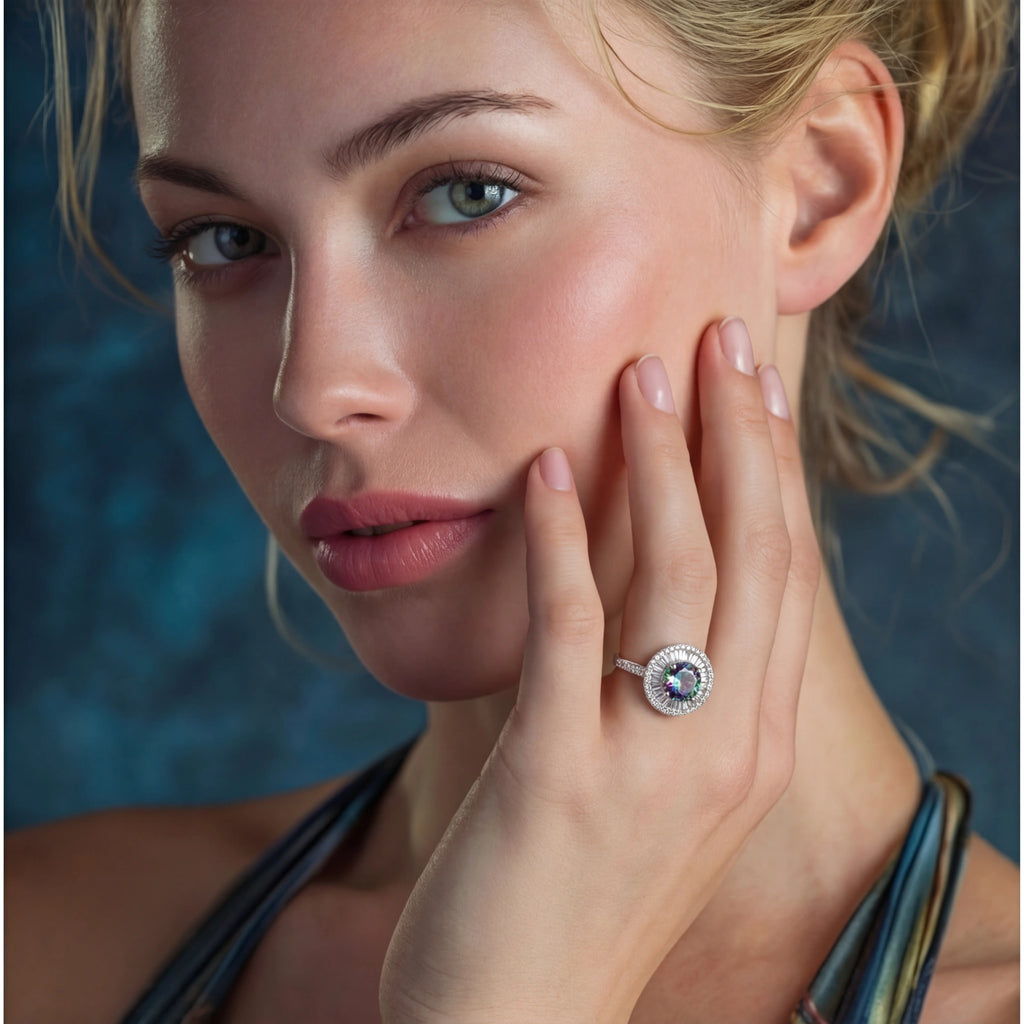 Anillo Halo Luz Estelar | B&M GIOIELLI