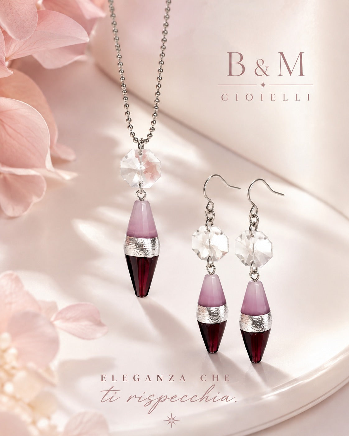 COLLAR CRISTAL PARURE Y ARETES