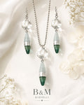 COLLAR CRISTAL PARURE Y ARETES