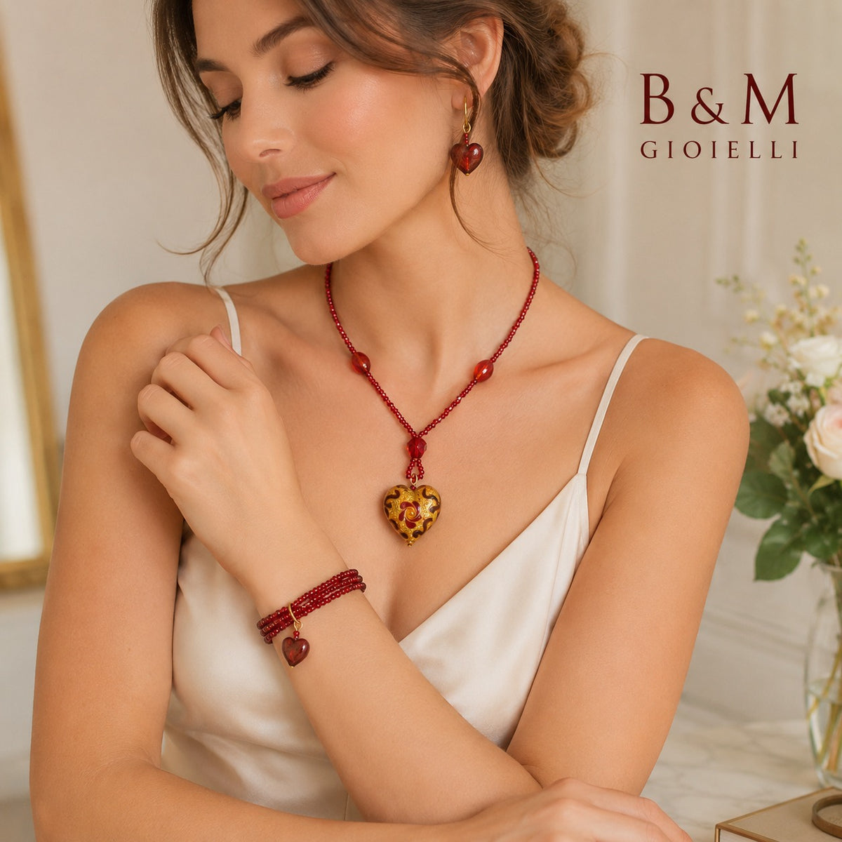 PARURE GIULIA CRISTAL DE MURANO
